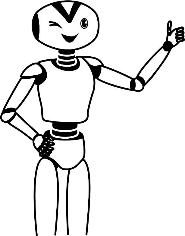 Winking Robot Giving Thumbs Up