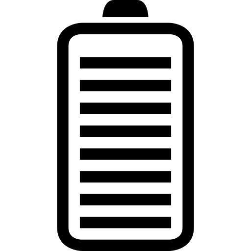 Battery Icon Depicting Power and Charging Status