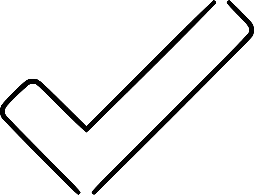 Simple Black Checkmark Icon for Confirmation