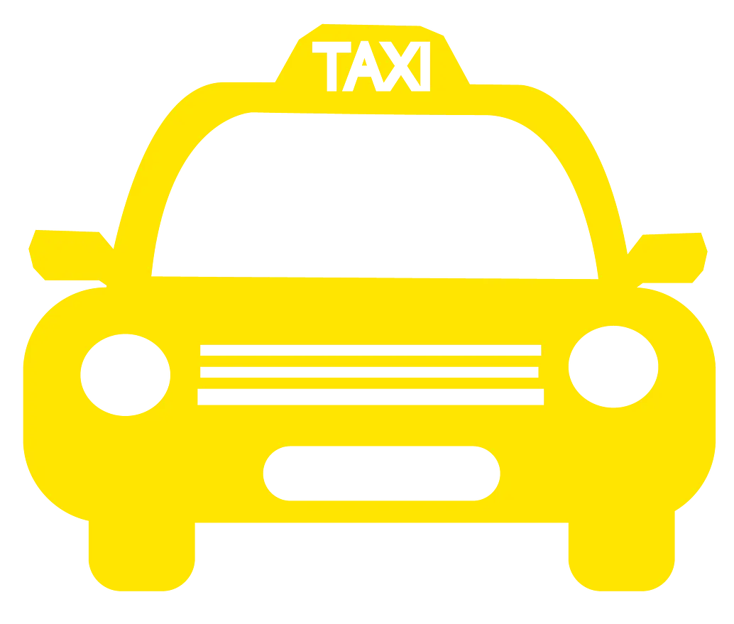 Yellow Taxi Icon for Transportation Services