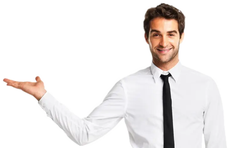 Man Gesturing in Professional Presentation