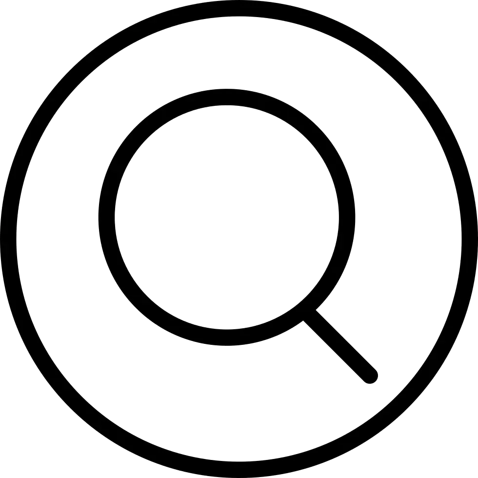 Minimalist Magnifying Glass Search Icon