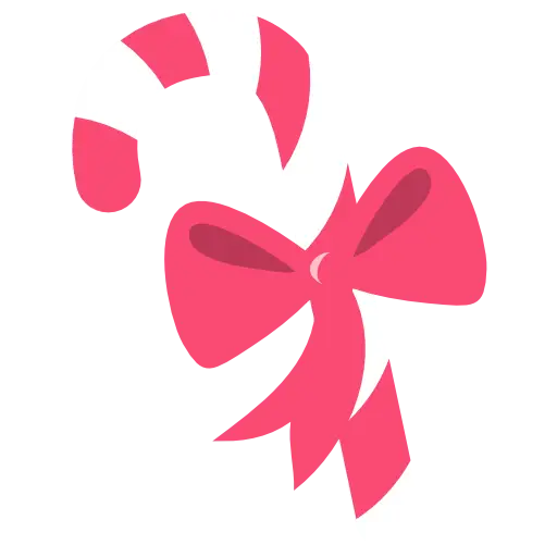 Red Bow Candy Cane for Christmas