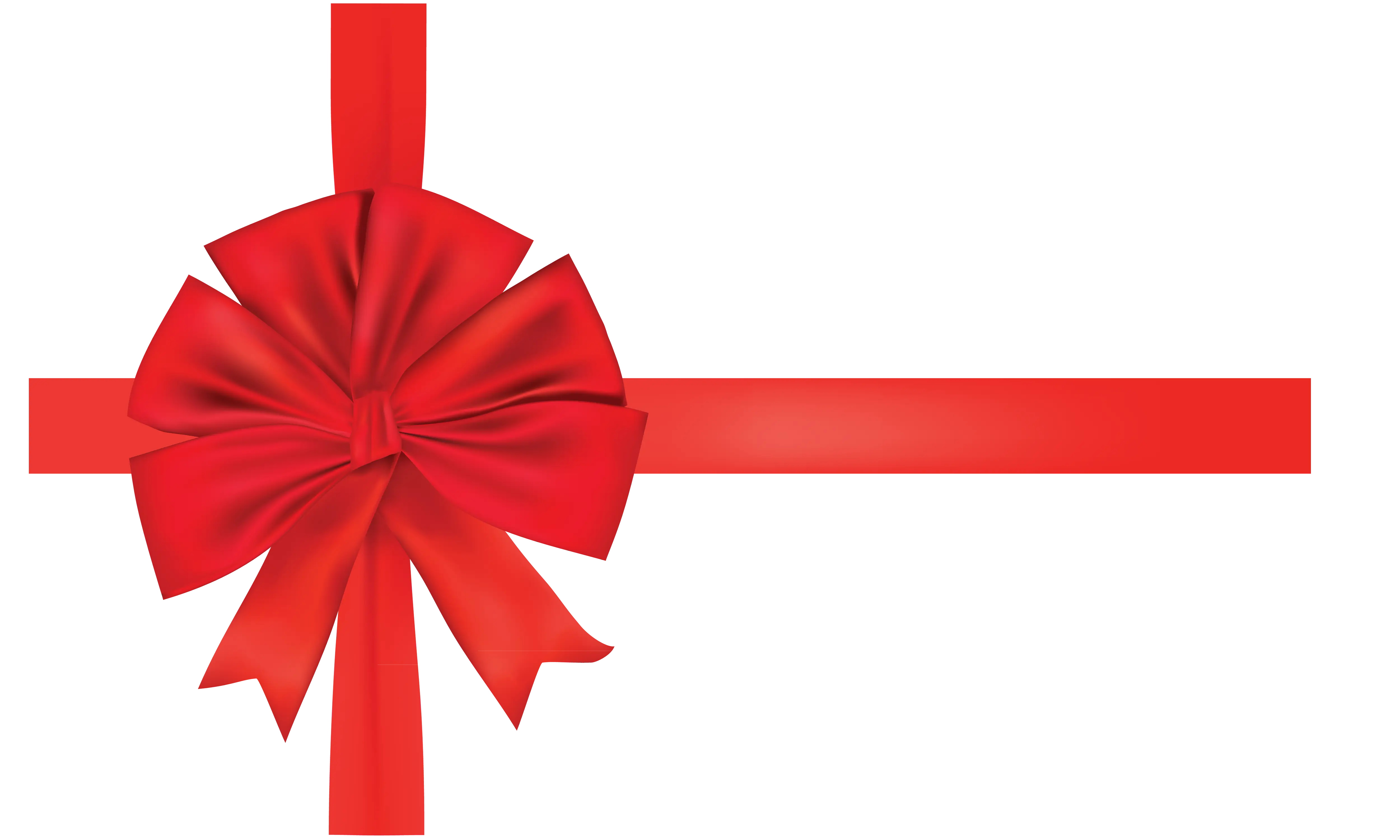 Vibrant Red Ribbon Bow Decoration