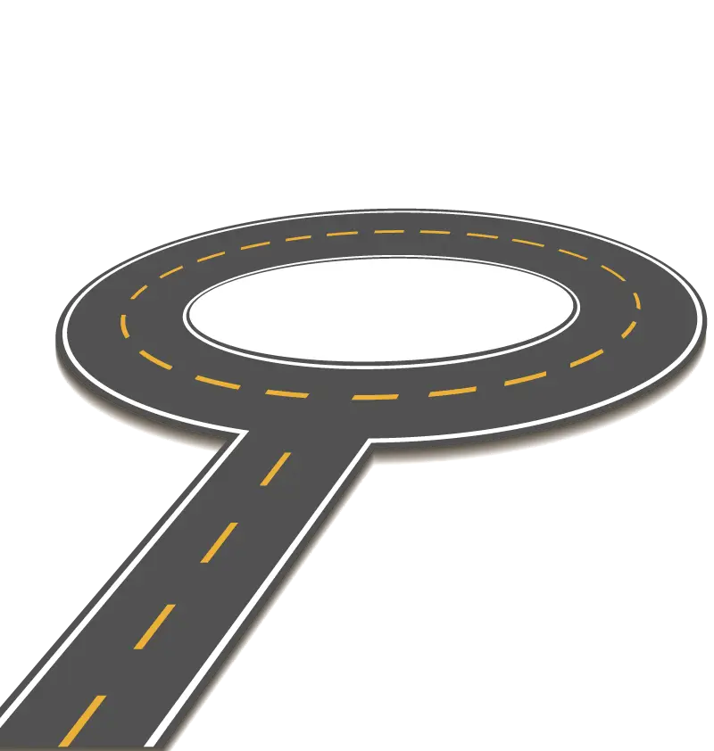 Roundabout Road Illustration