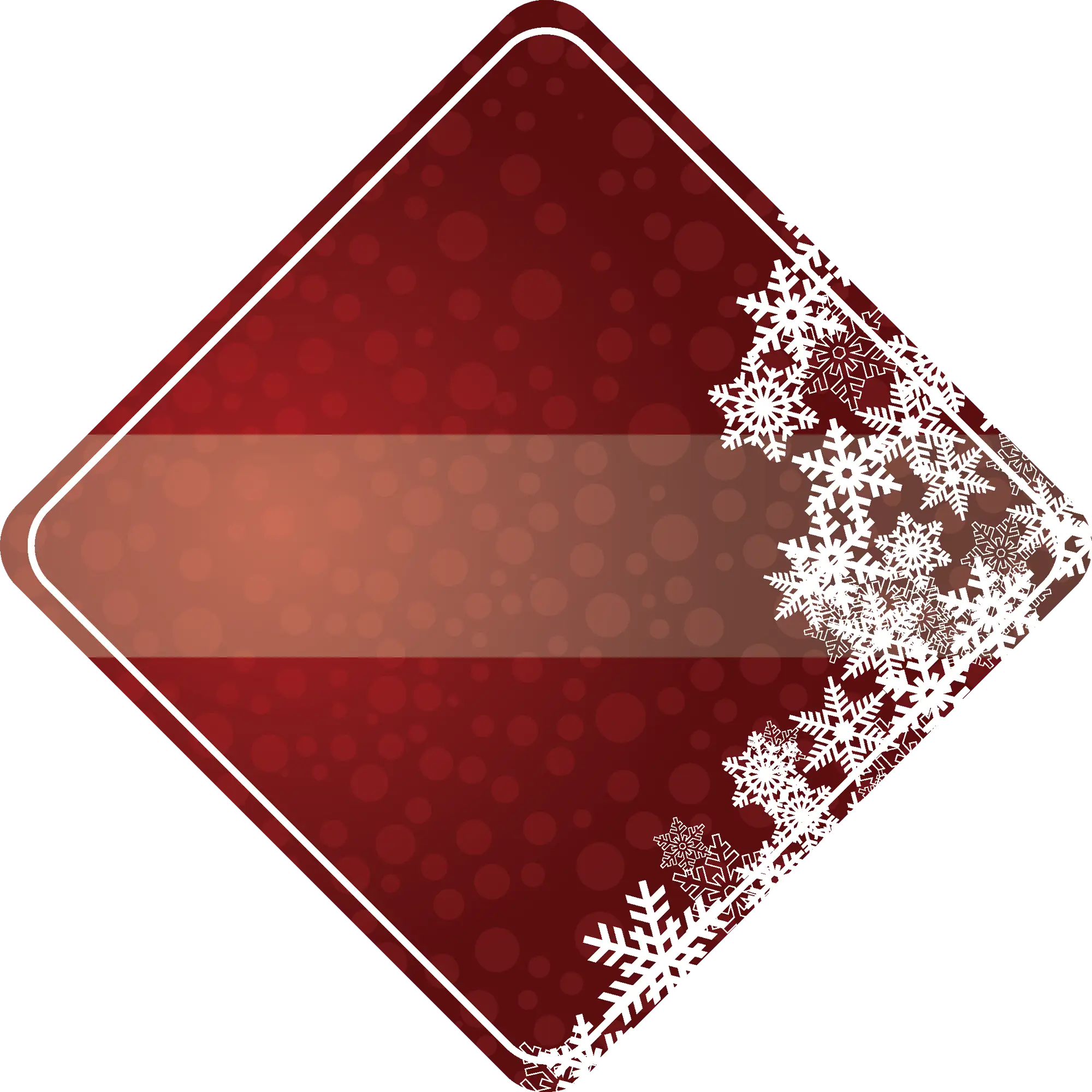 Red Diamond with Snowflakes
