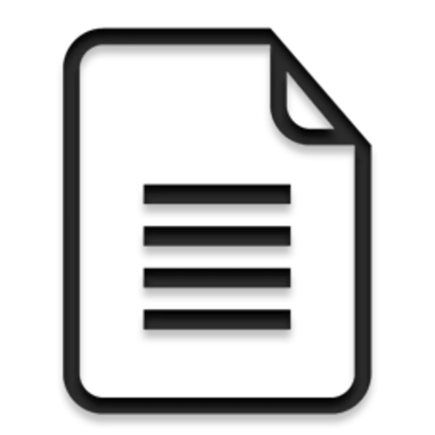 Black Outline Document Icon
