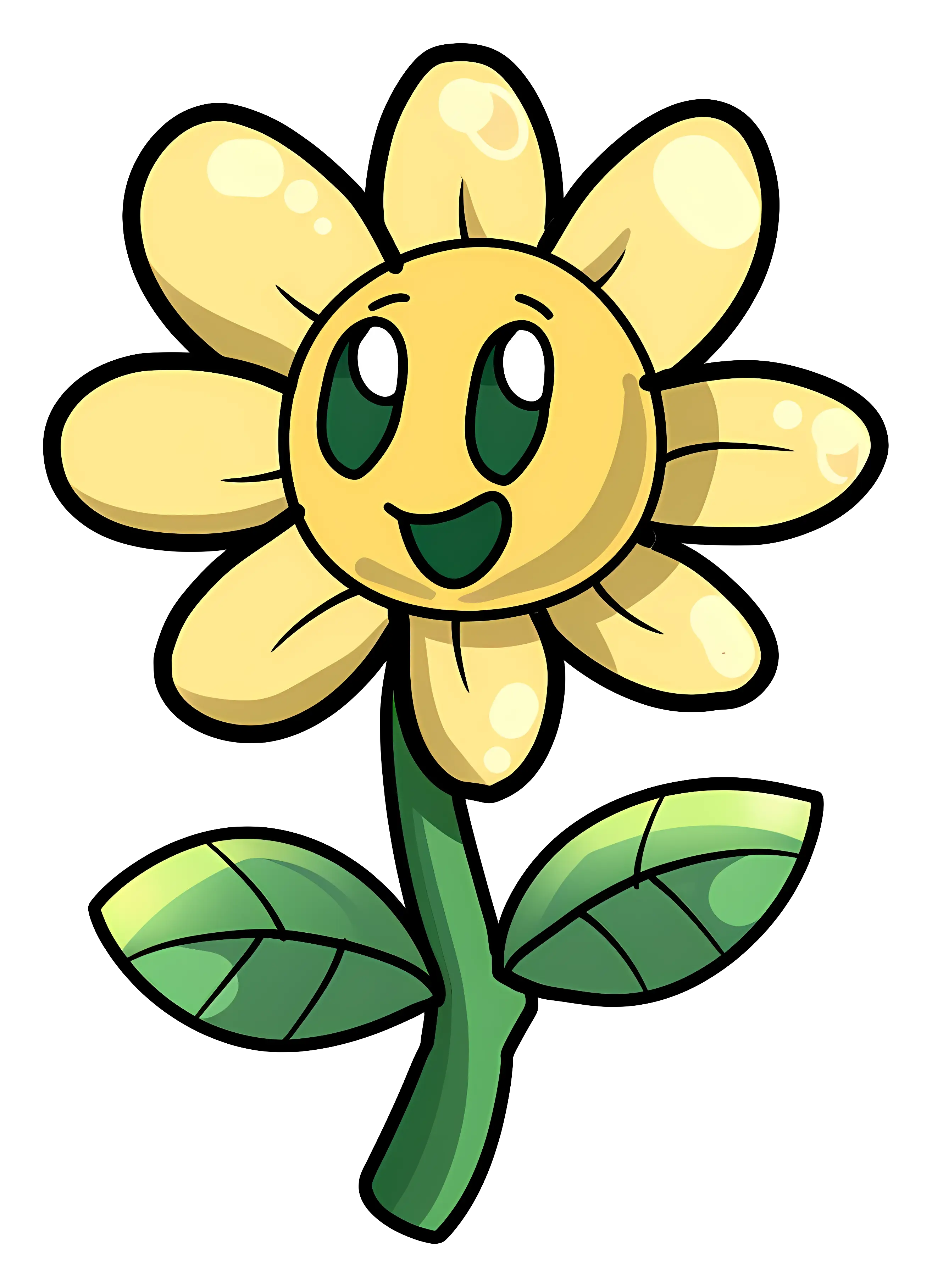 Smiling Cartoon Sunflower Illustration