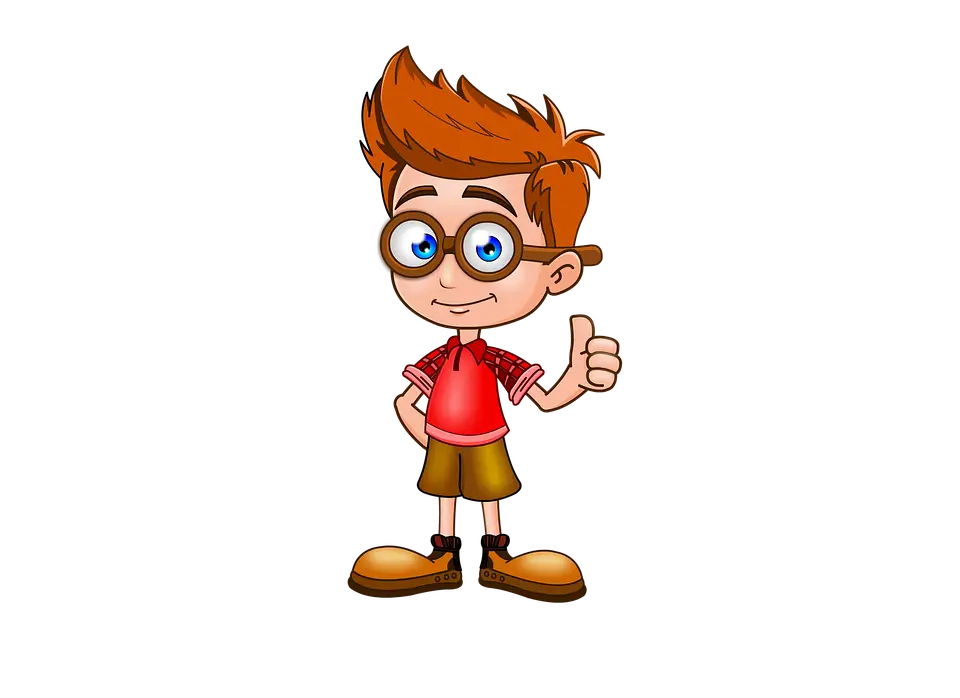 Cartoon Boy Giving Thumbs Up