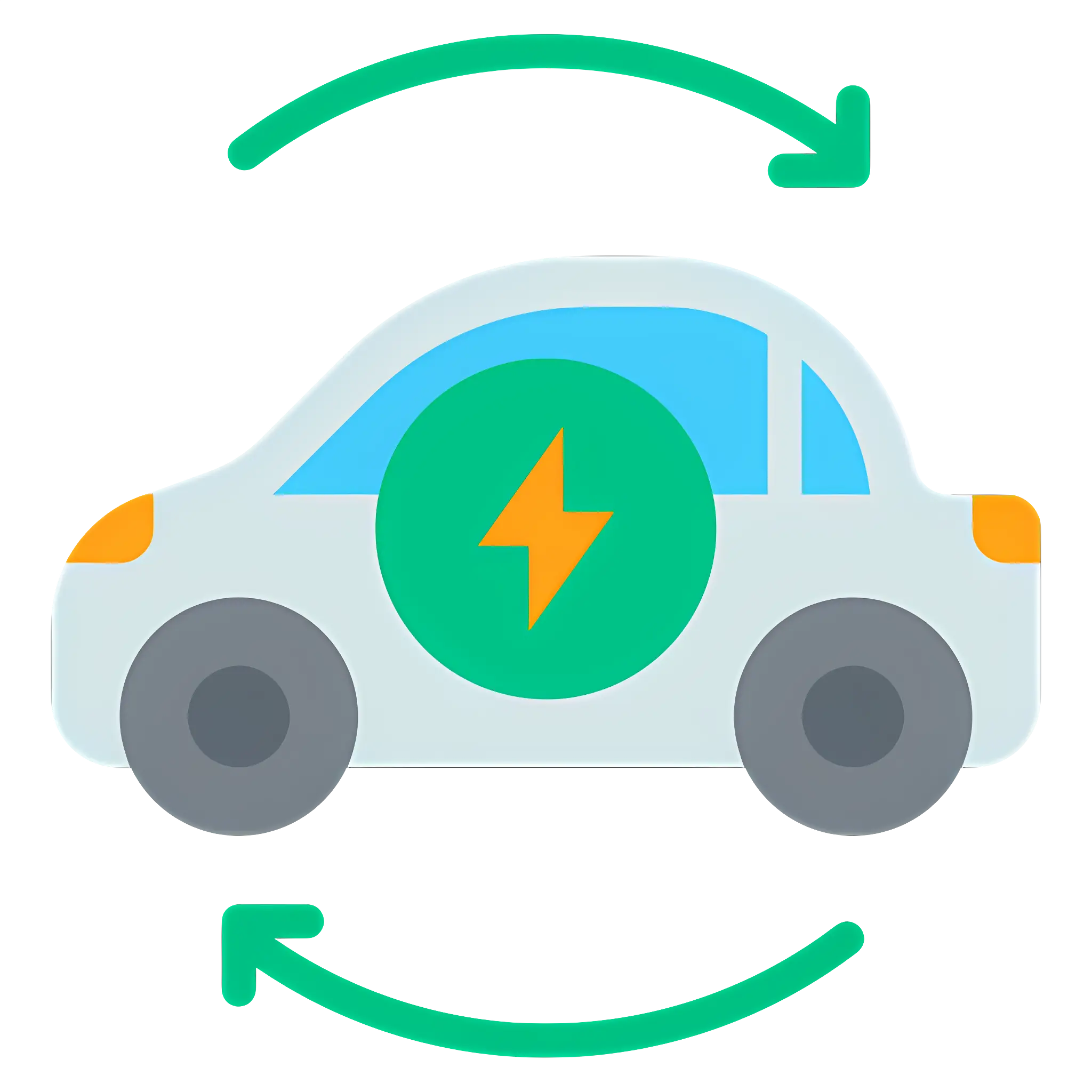 Eco-friendly Electric Car Concept Illustration