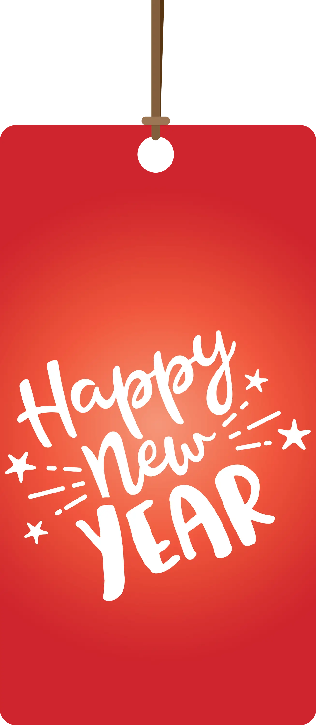 Red Happy New Year Tag