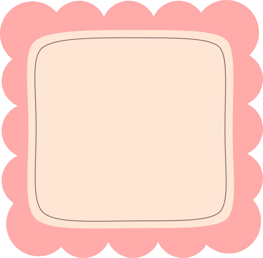 Pink Scalloped Decorative Frame Design