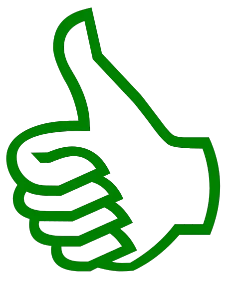Green Thumbs-Up Icon Illustration