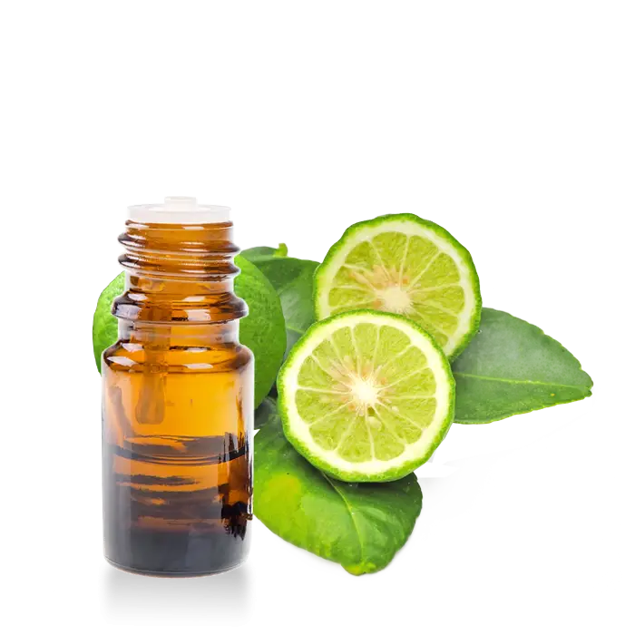 Essential Oil with Fresh Lime Slices