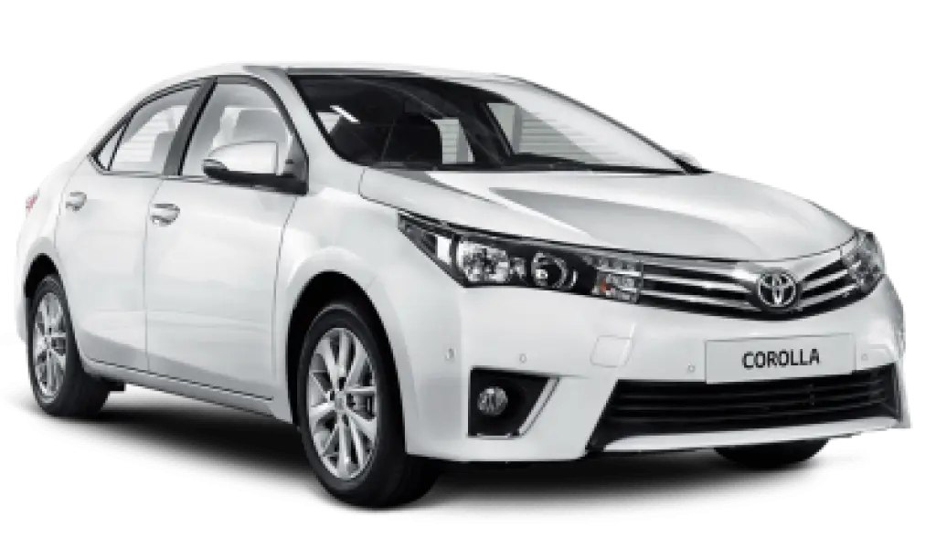 White Toyota Corolla Compact Sedan