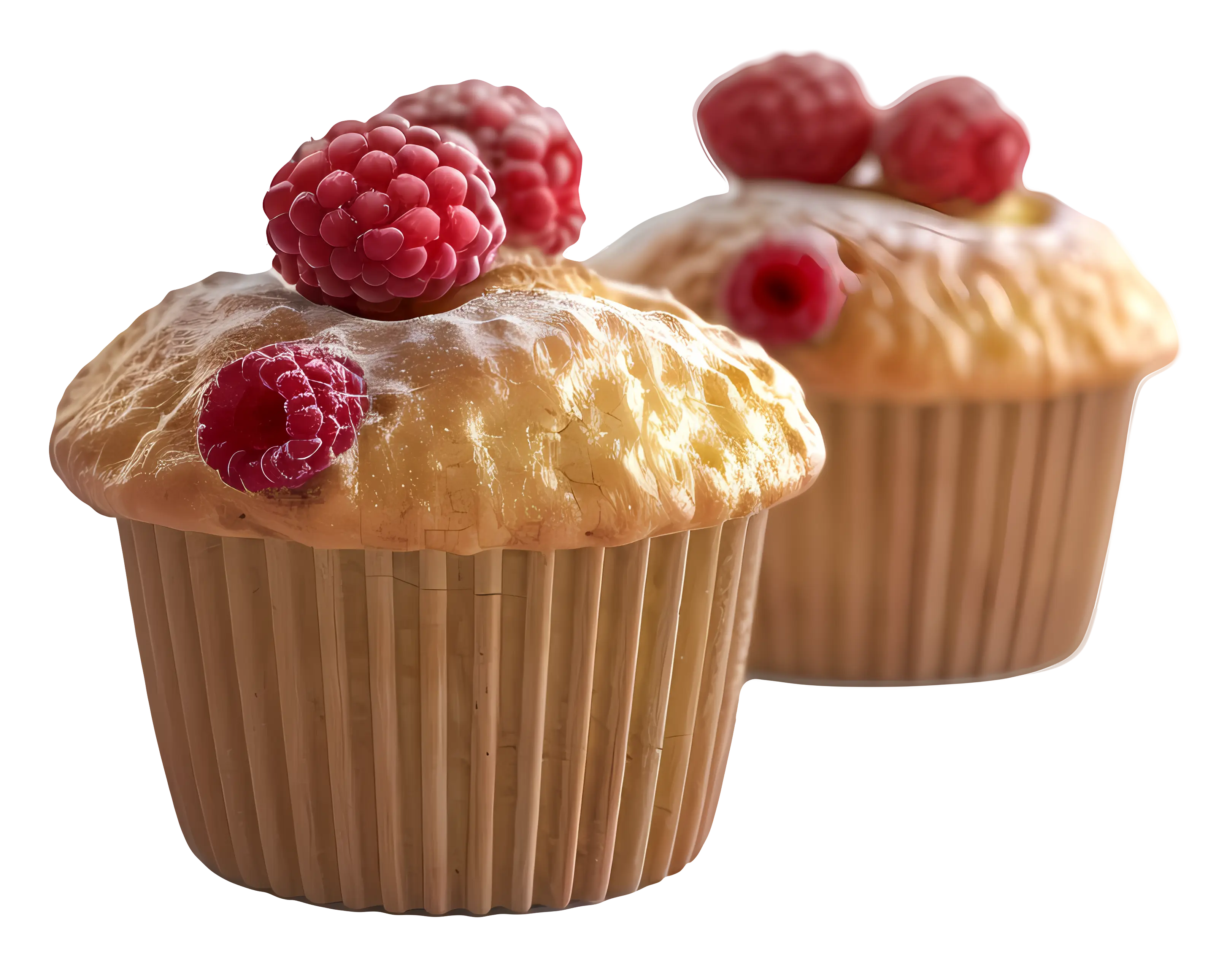 Raspberry Muffins with Fruits