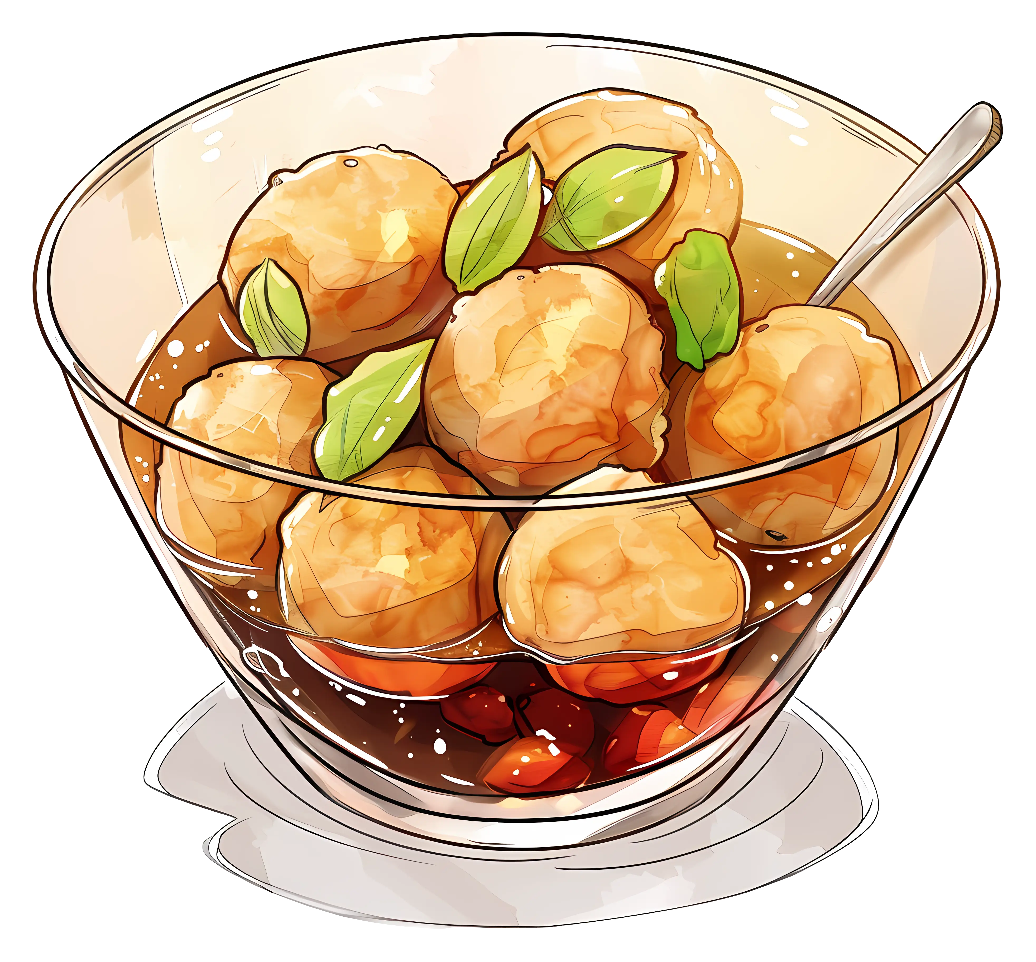 Bowl of Dumplings with Herbs