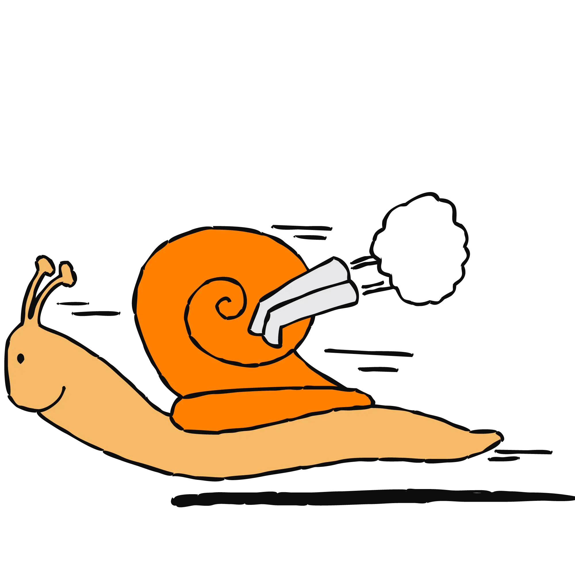 Funny Snail with Turbo Speed