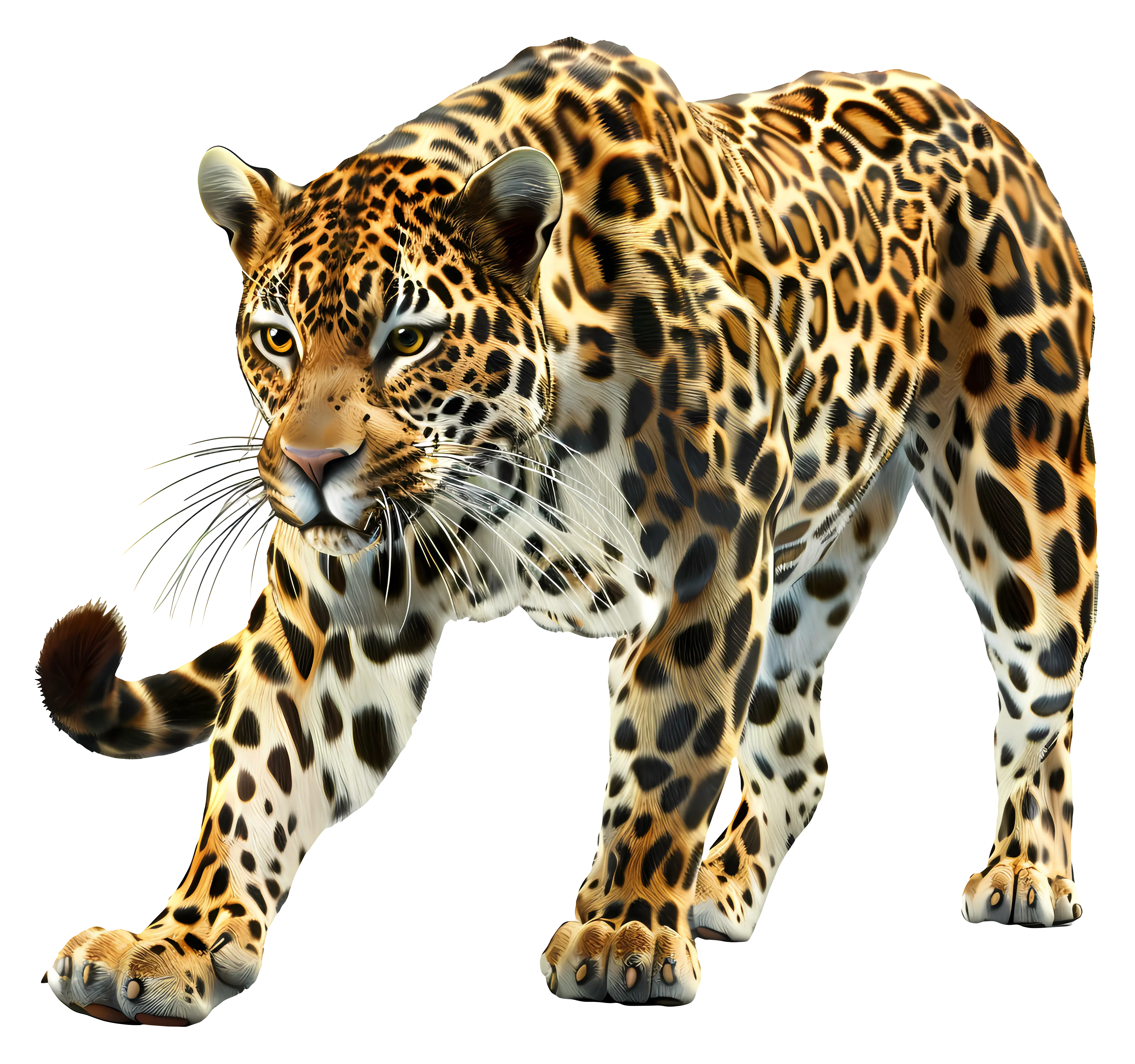 Leopard Illustration in Natural Pose