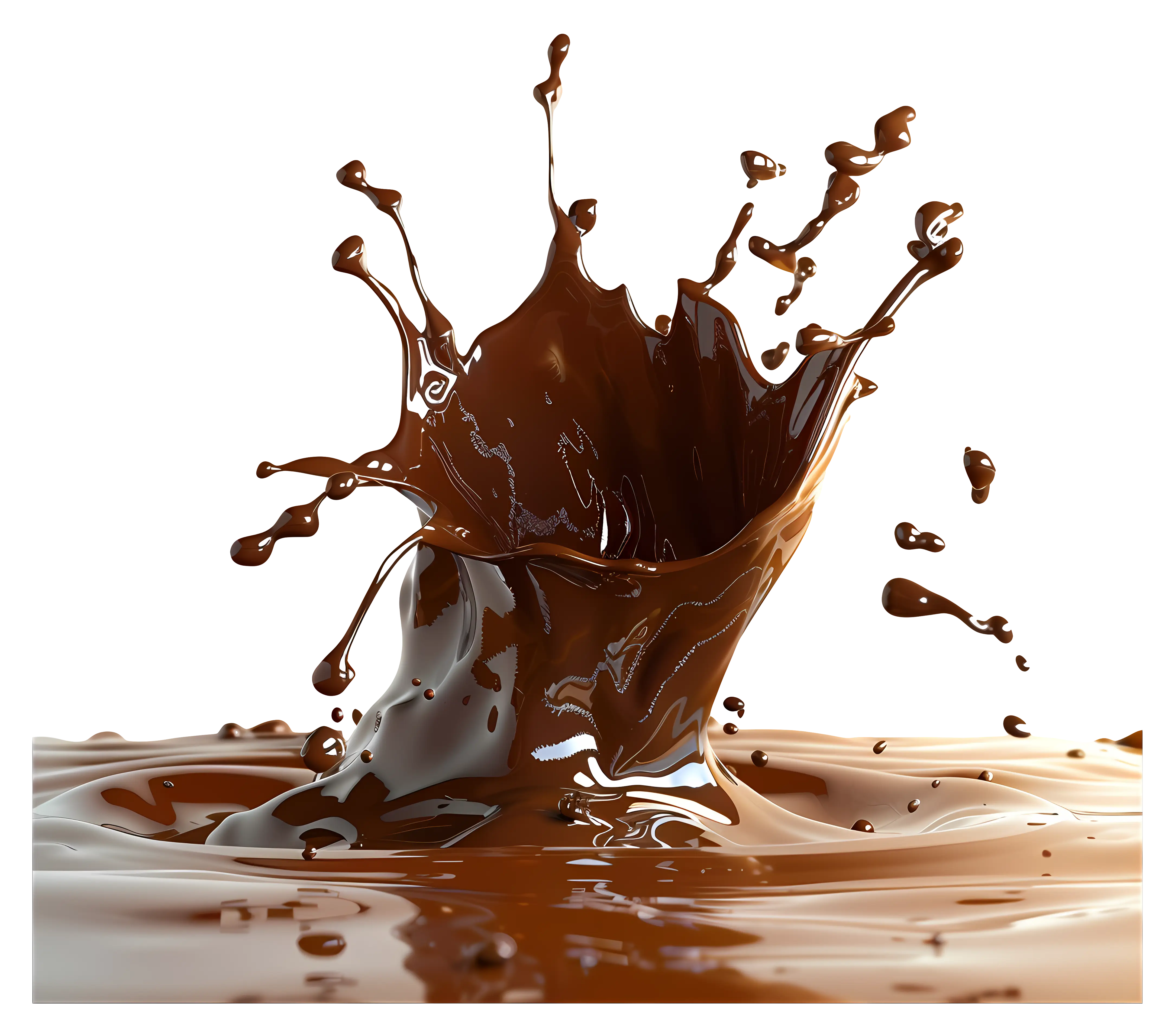 Dynamic Chocolate Splash in Motion