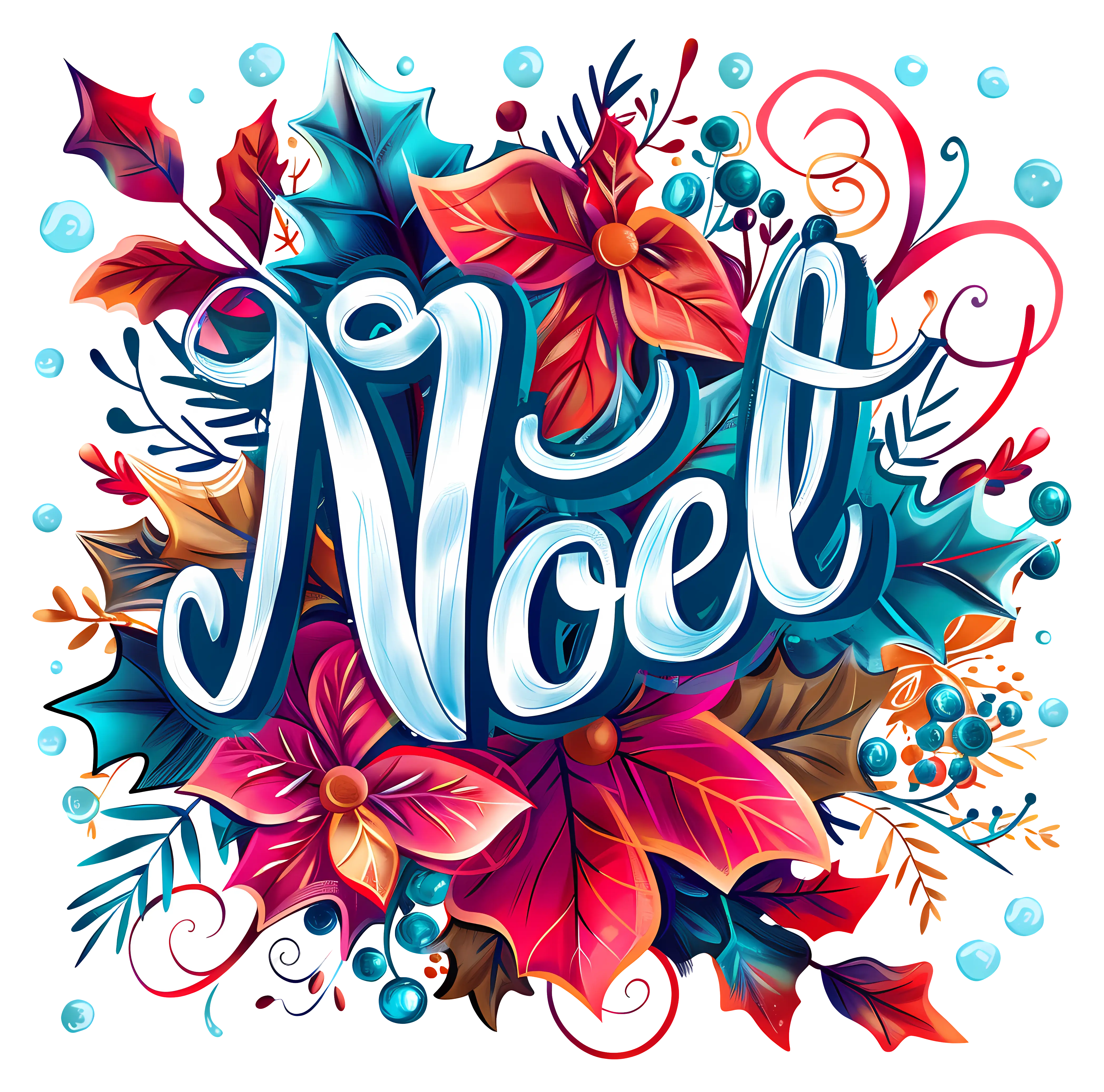 Colorful Noel Floral Design