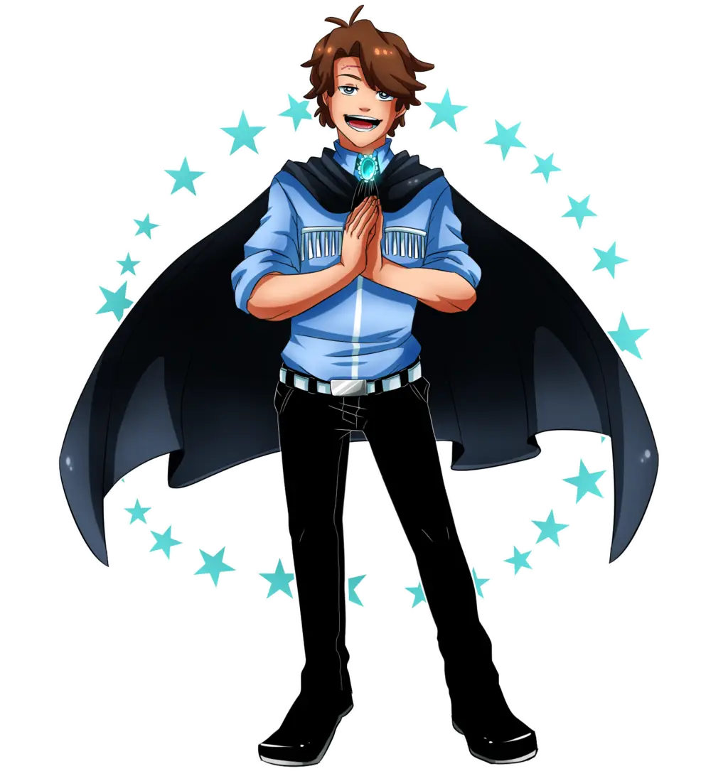 Cartoon Character with Cape