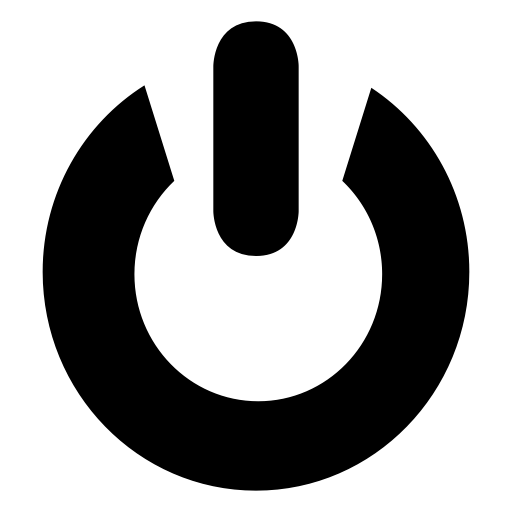 Black Power Button Symbol