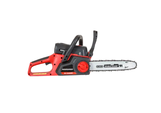Red and Black Chainsaw for Woodworking