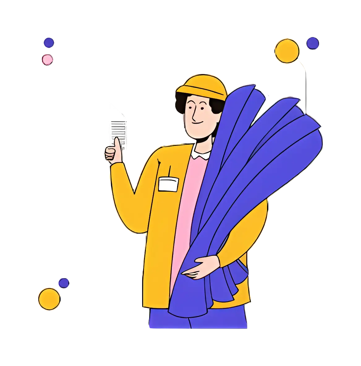 Architect Holding Blueprints