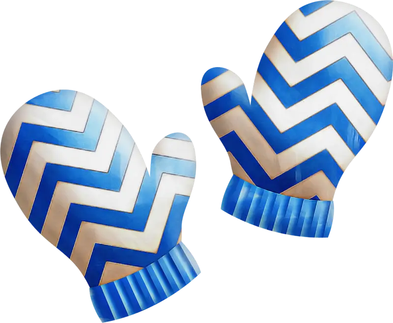 Blue Winter Mittens