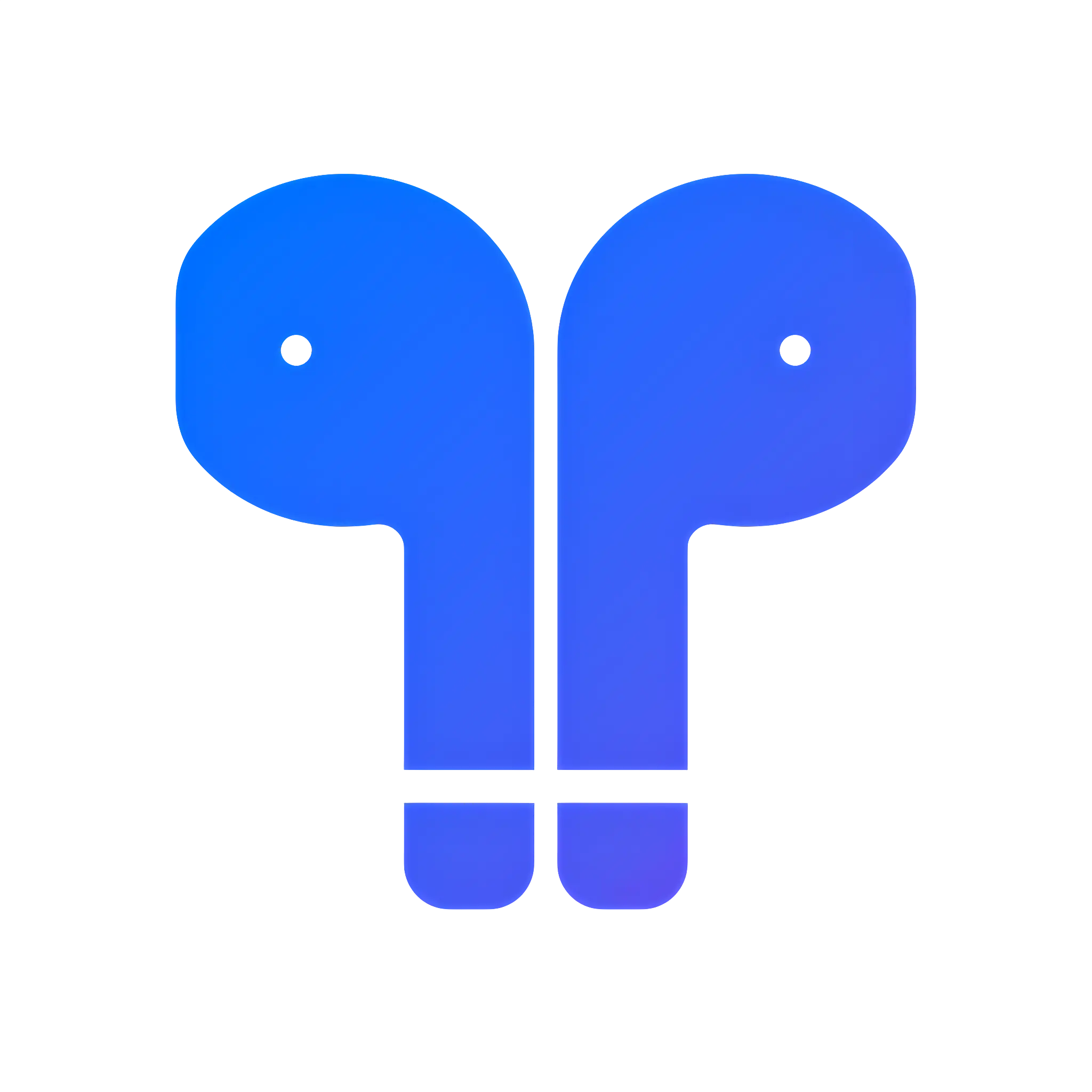 Blue Wireless Earbuds
