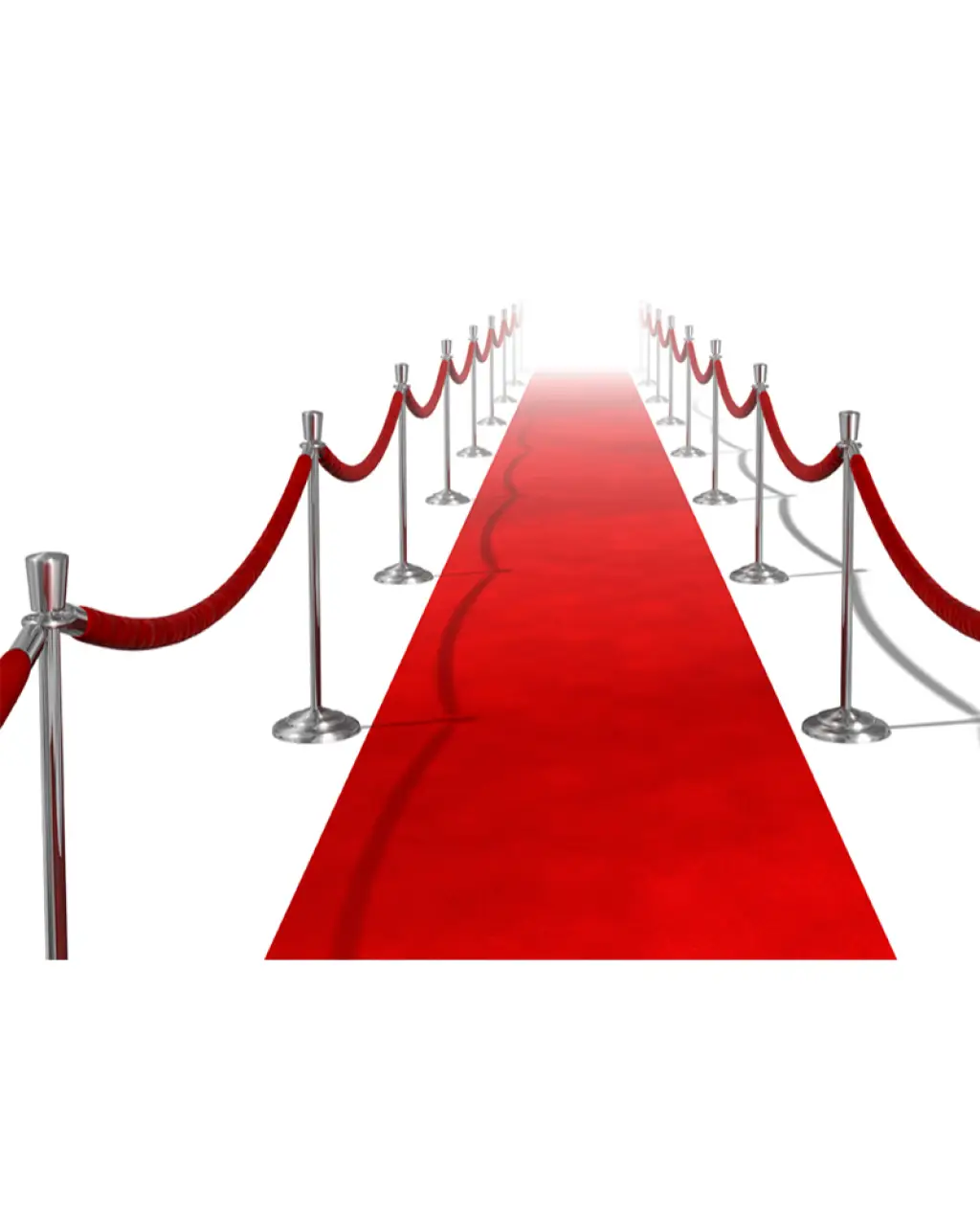 Red Carpet with Velvet Rope Barriers