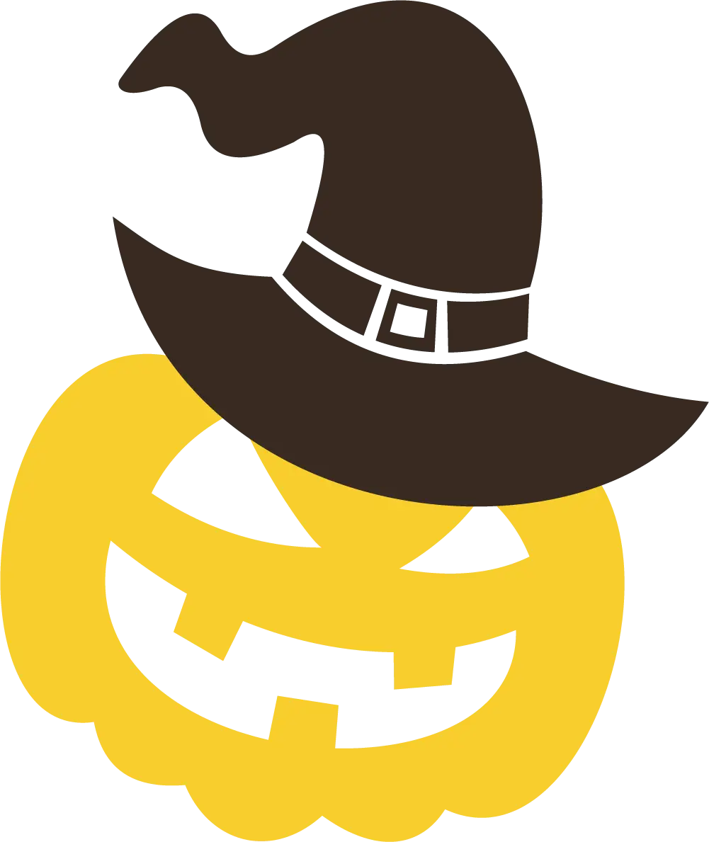 Pumpkin with Witch Hat for Halloween