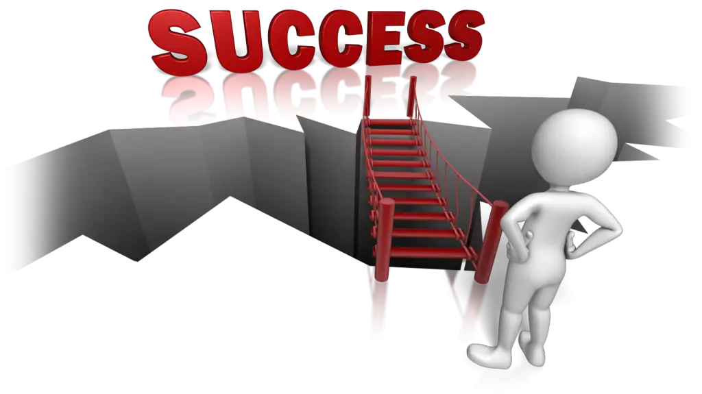 Success Bridge Concept with Figure