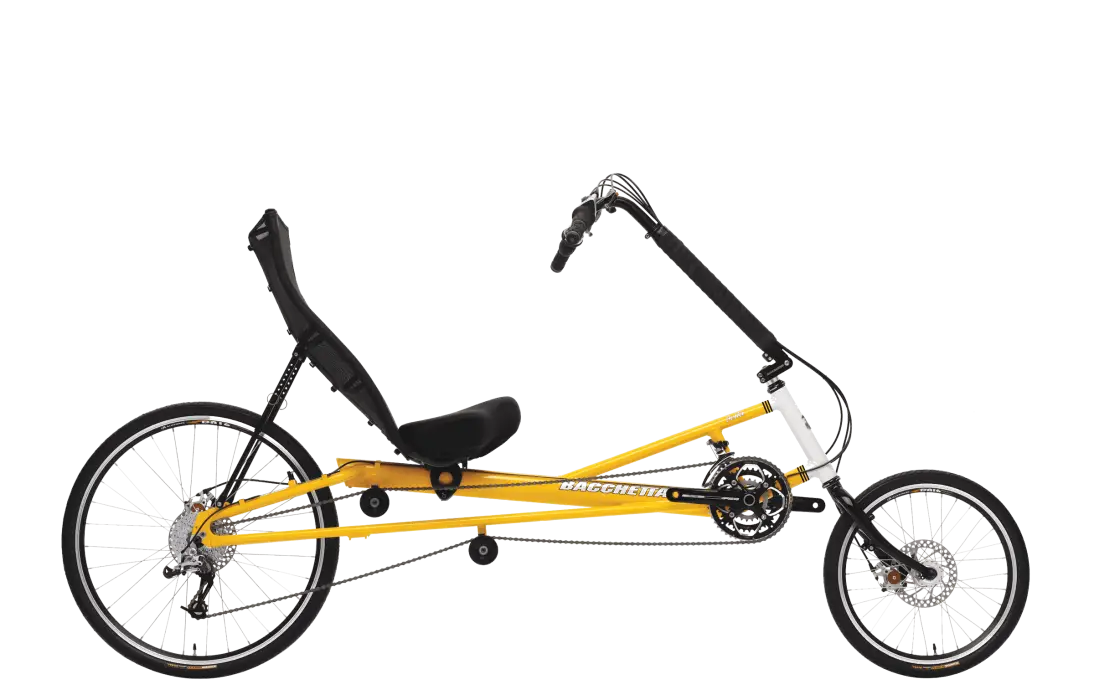 Yellow Recumbent Bicycle for Comfortable Cycling