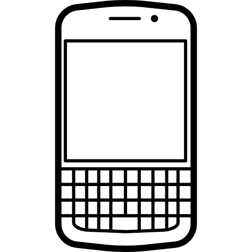 Black and White Mobile Phone Icon