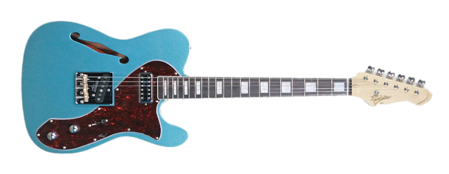 Blue Electric Guitar Instrument