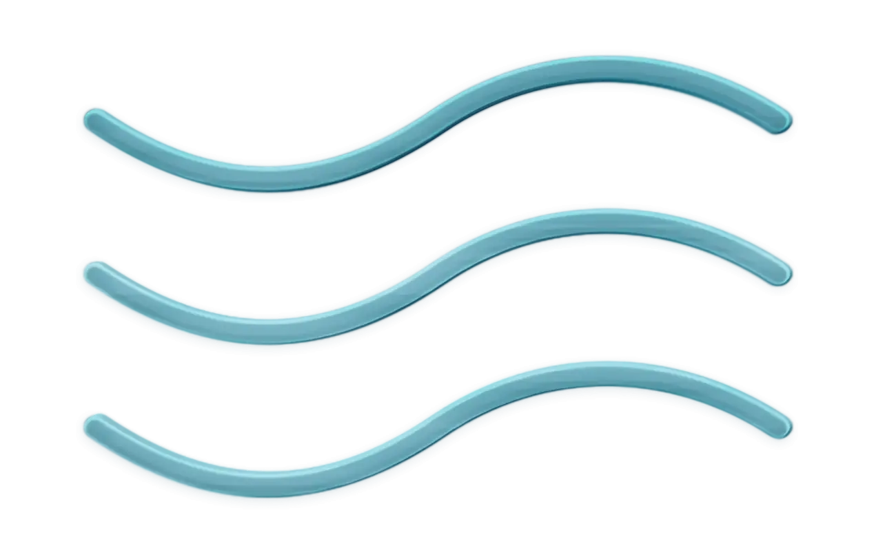 Blue Wavy Lines Design Element