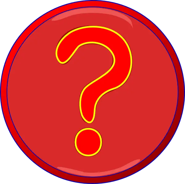 Red Question Mark Icon in Circular Shape