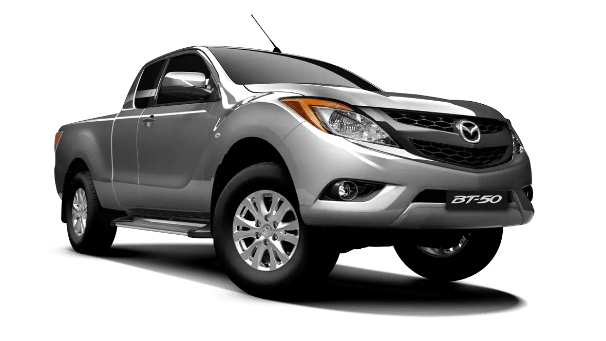 Silver Mazda Pickup Truck