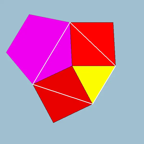 Colorful Polygon Shapes in Geometric Illustration