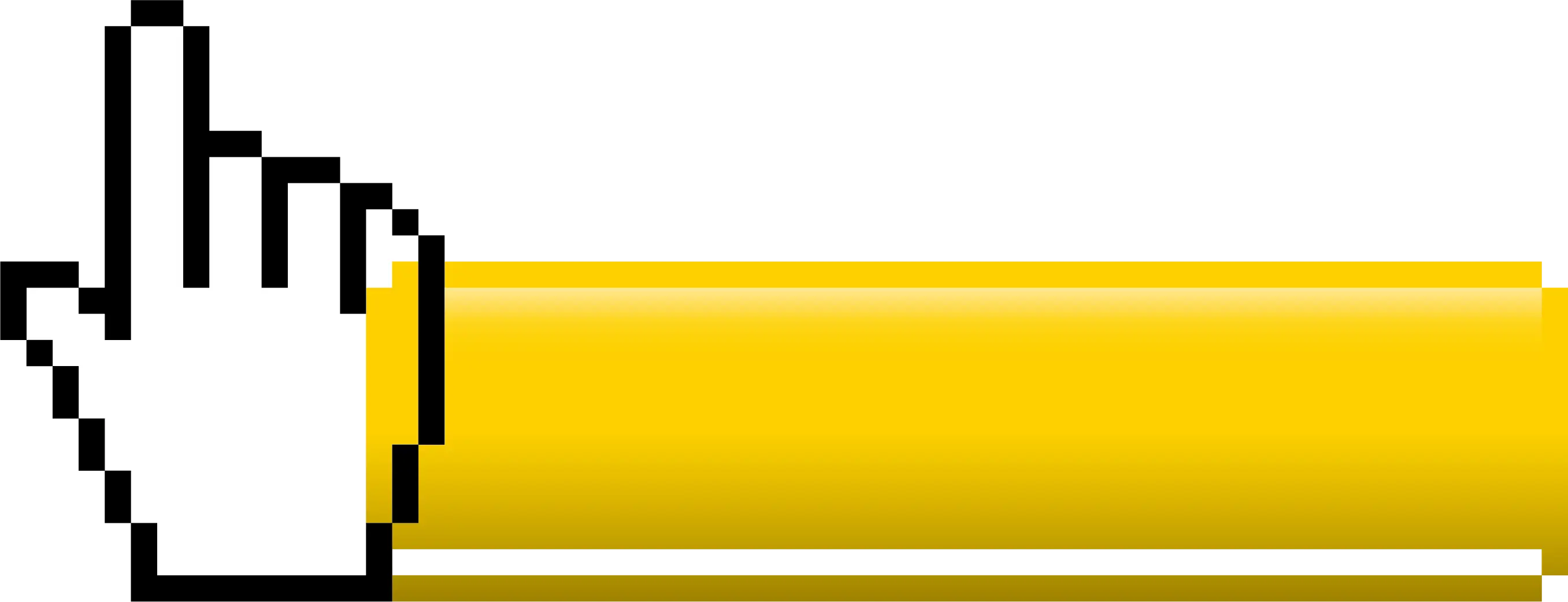 Hand Cursor Clicking on Yellow Button