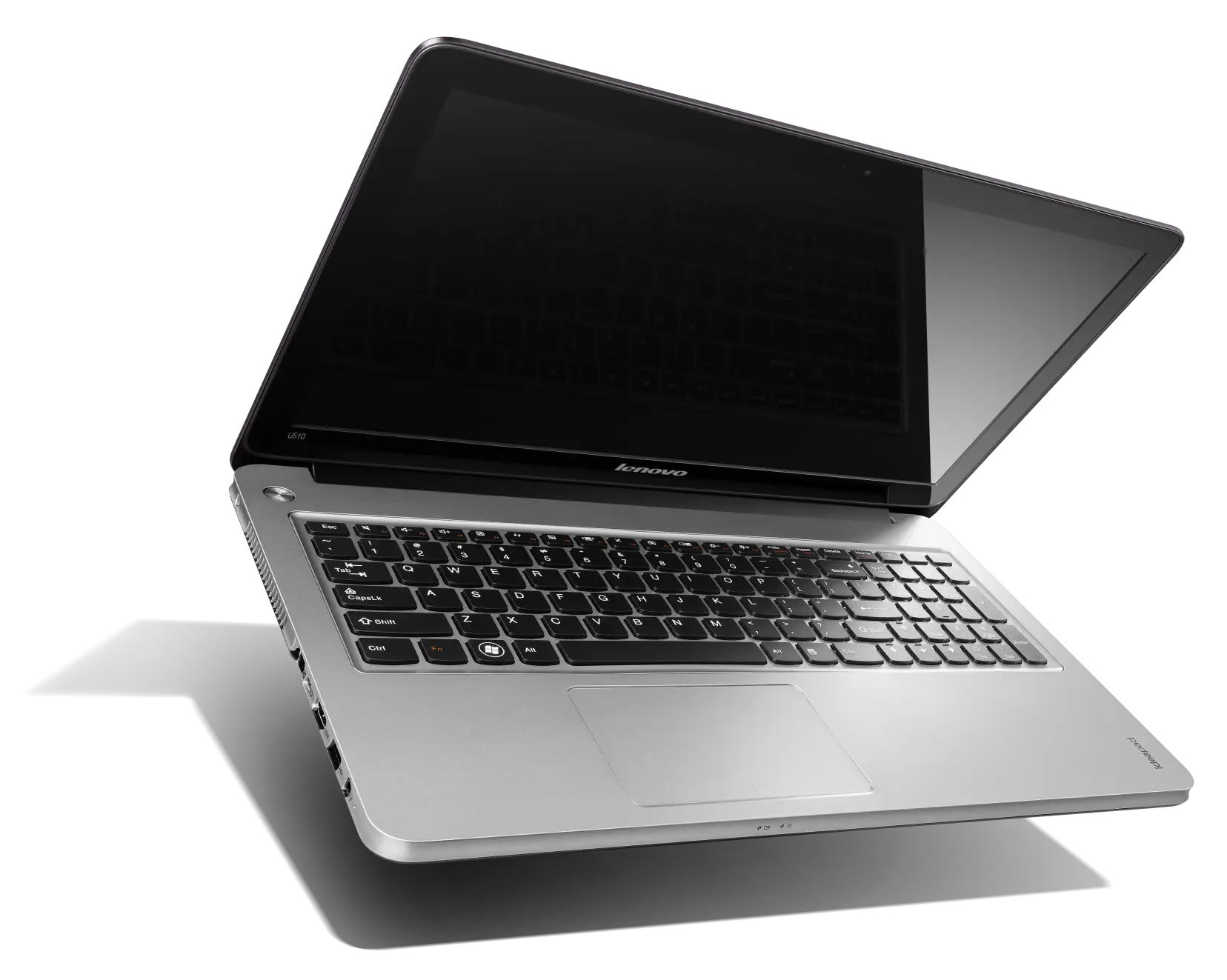 Silver Laptop with Screen Opened