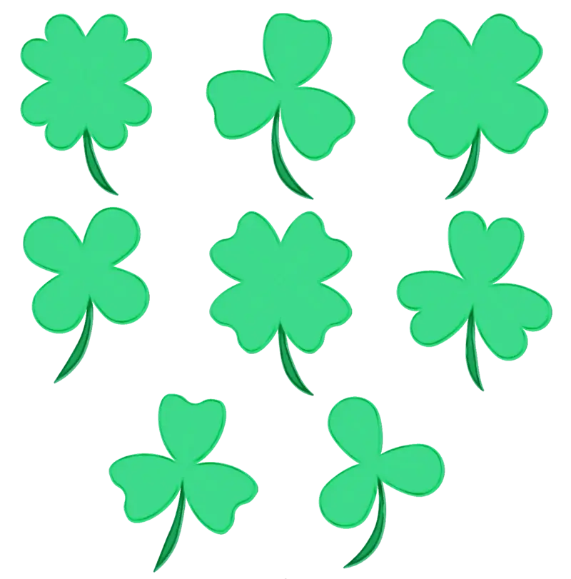 Various Clover Shapes for Celebration