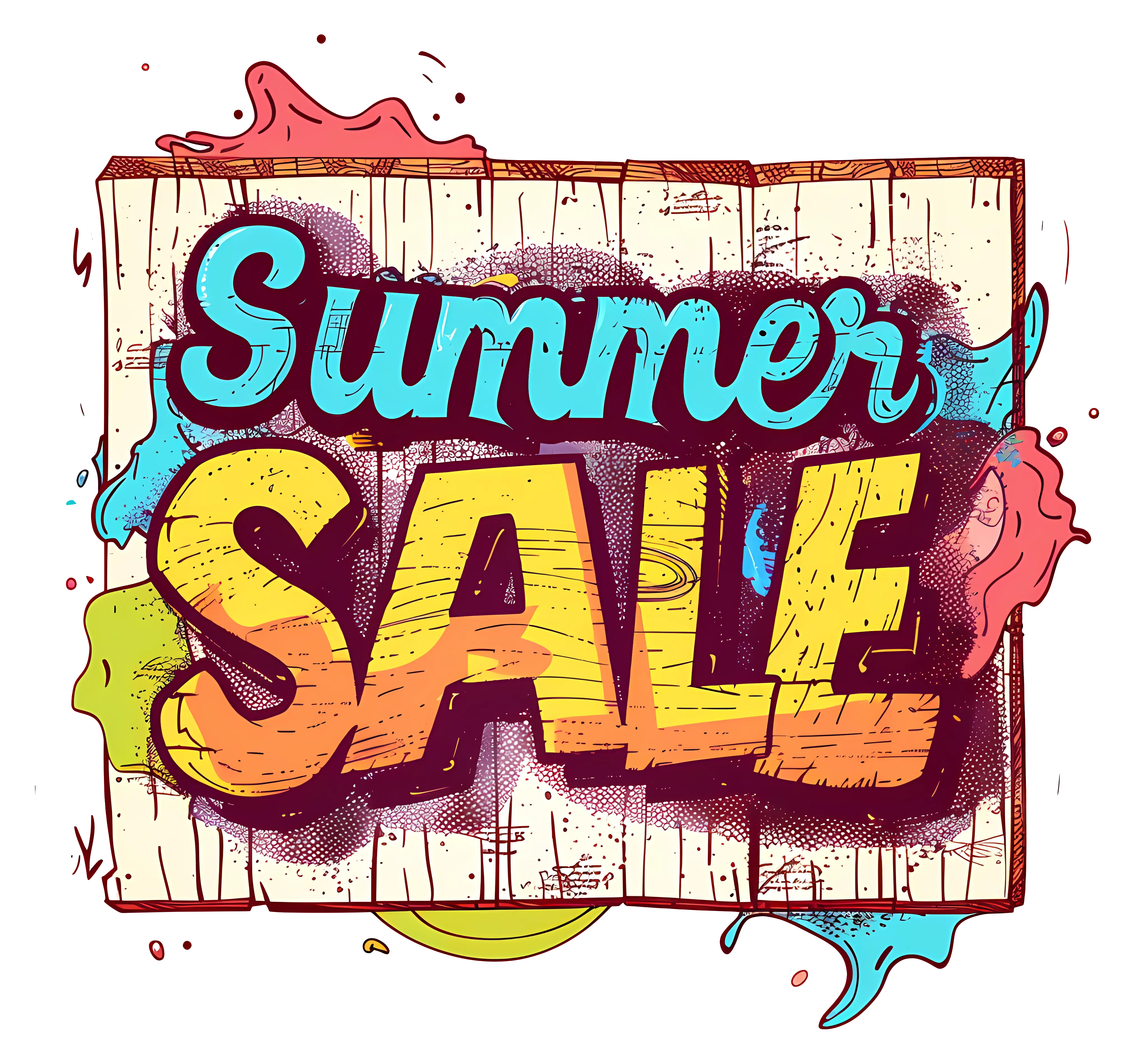 Colorful Wooden Board for Summer Sale