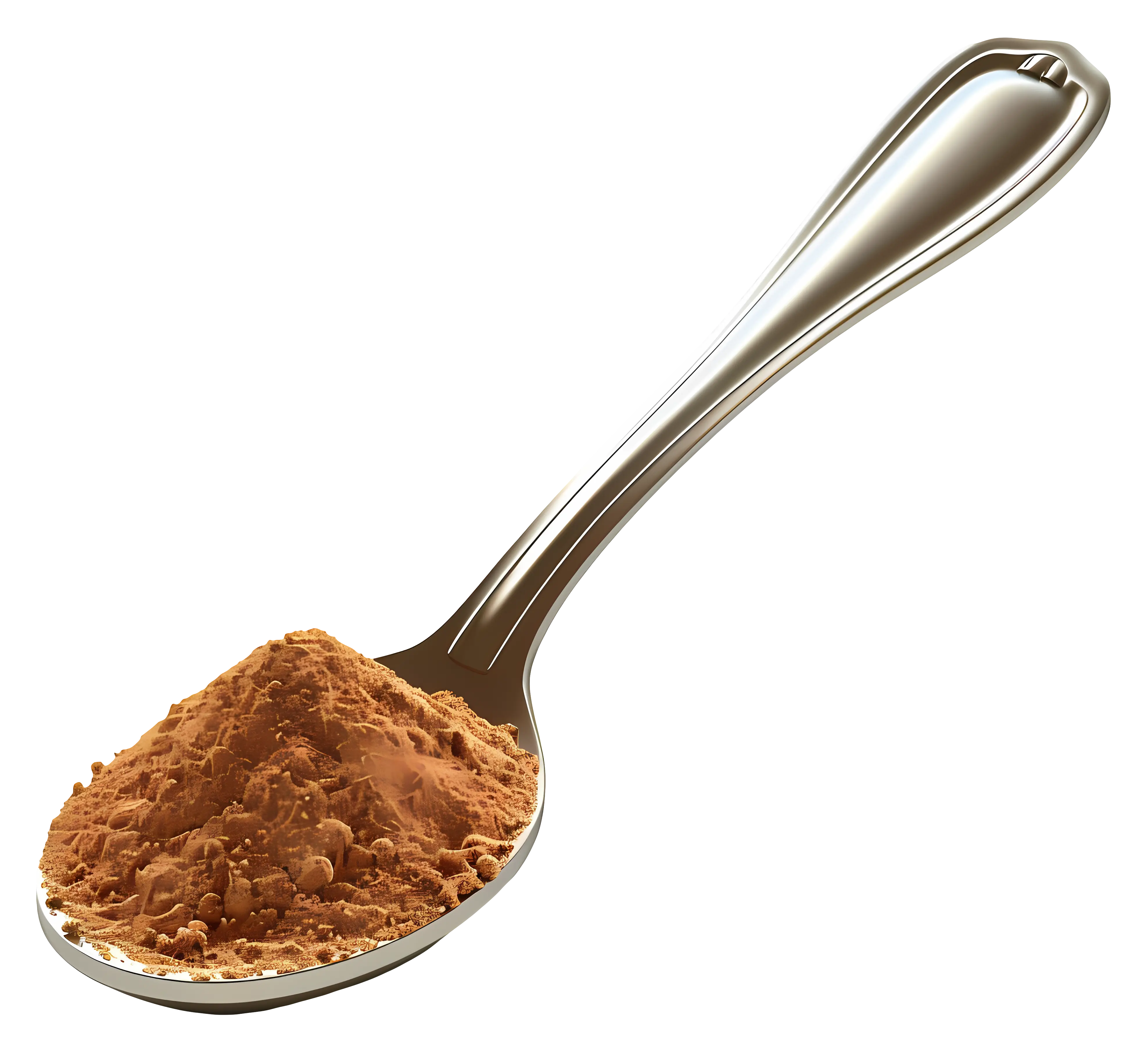 Metallic Spoon with Cocoa Powder
