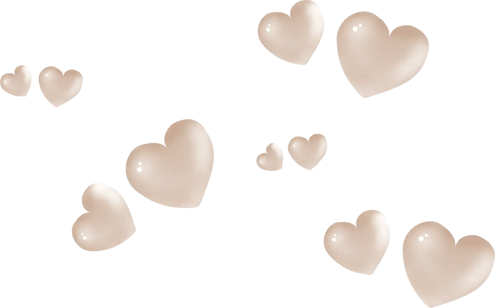 Floating Shiny Hearts for Romantic Decorations
