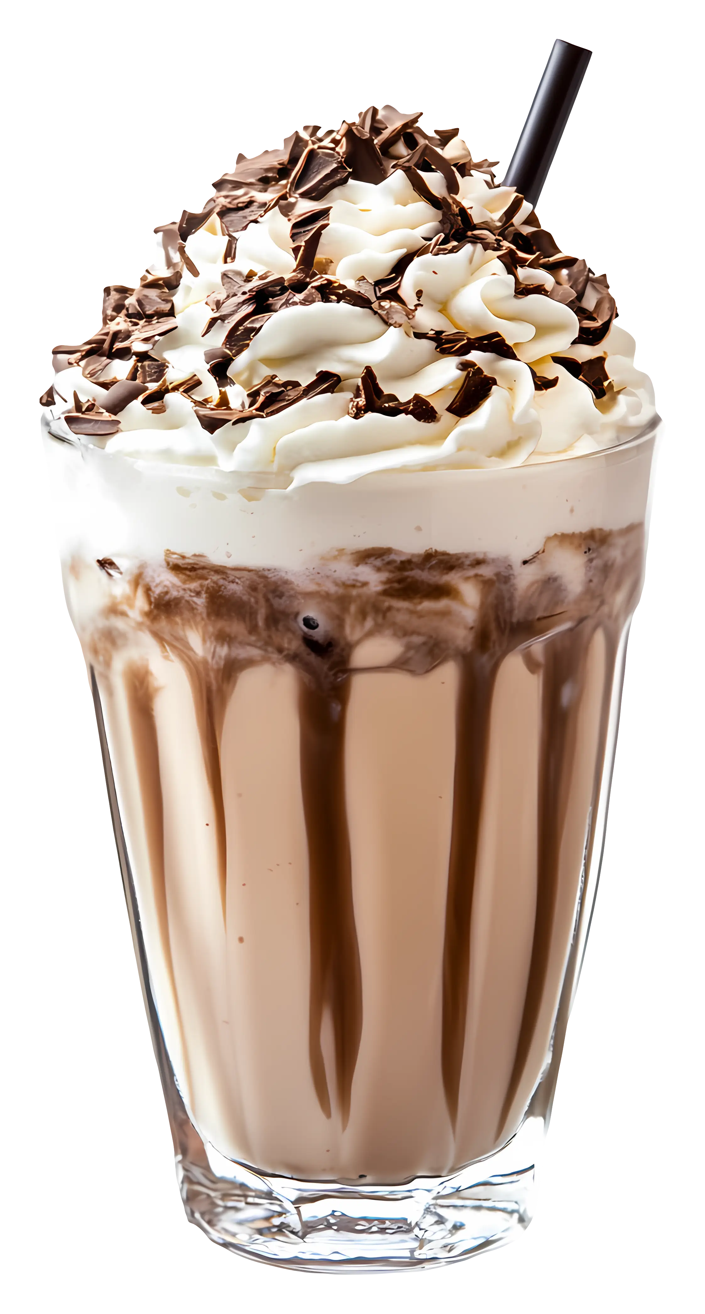 Chocolate Milkshake with Whipped Cream and Toppings