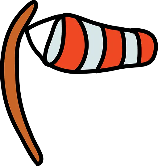 Orange and White Windsock