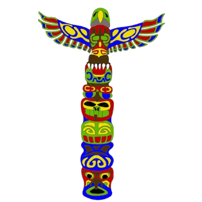 Colorful Totem Pole